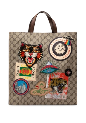 Gucci Pre-Owned 2000-2015 GG Supreme Night Courrier Vertical satchel - Brown