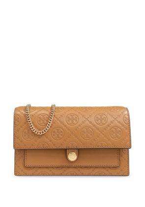 Tory Burch T monogram leather crossbody bag - Brown