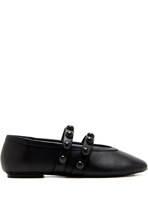 Schutz Tamara double-strap embellished ballet flats - Black