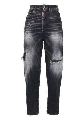 DSQUARED2 distressed straight-leg jeans - Black