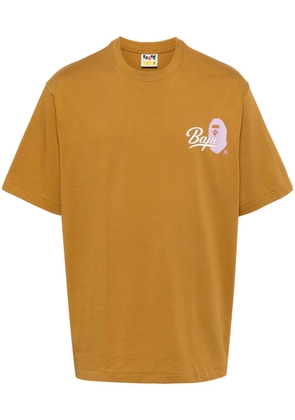 A BATHING APE® logo-print T-shirt - Neutrals