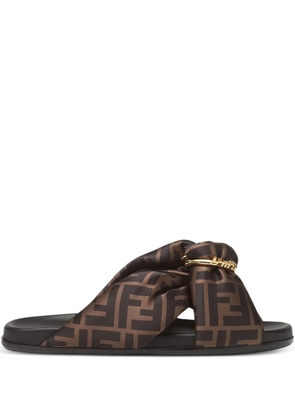 FENDI FF-motif sandals - Brown