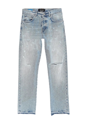 Purple Brand crystal-embellished jeans - Blue