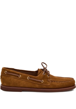 Gianvito Rossi Vande round-toe boat shoes - Brown