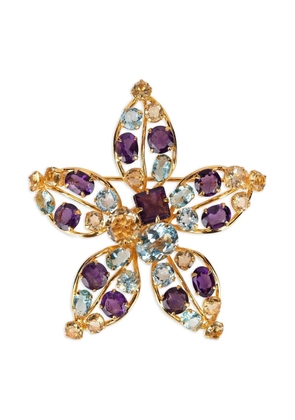 Bounkit Jewelry gold flower brooch