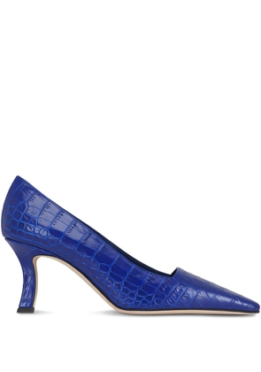 Manolo Blahnik crocodile-effect pumps - Blue