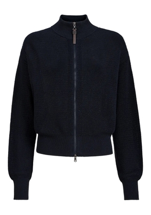 Brunello Cucinelli zip-fastening cardigan - Blue