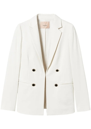 TWINSET jewelled-buttons double-breasted blazer - White