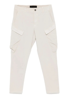 Transit flap-pocket tapered trousers - White