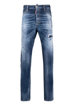 DSQUARED2 slim-fit distressed-finish jeans - Blue