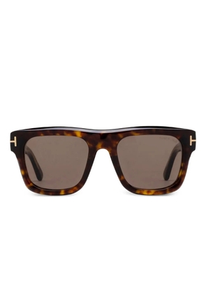 TOM FORD Eyewear Calder rectangle-frame sunglasses - Brown