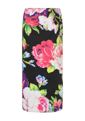 Moschino floral-pattern skirt - Black