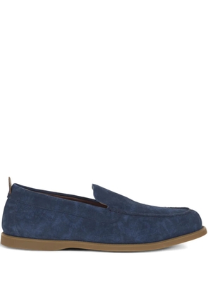 ETRO printed suede slip-on loafers - Blue