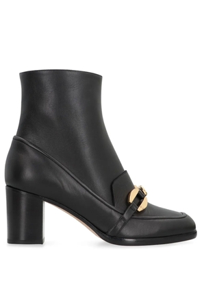 Alberta Ferretti chain-detail ankle boots - Black