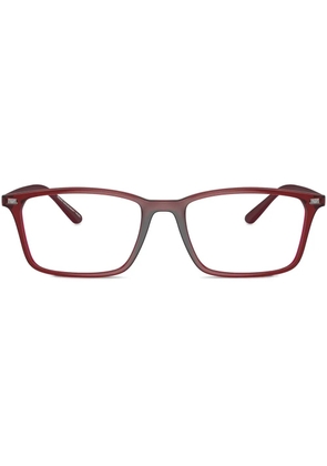 Emporio Armani logo-engraved glasses - Red