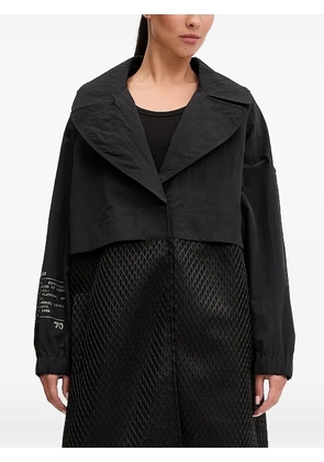 Ea7 Emporio Armani mesh-panel trench coat - Black