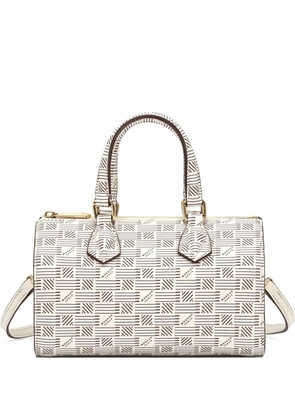 Moreau Liberte PM geometric-pattern boston bag - Neutrals