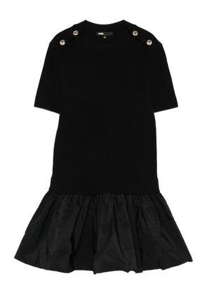 Maje bubble-hem short-sleeve mini dress - Black