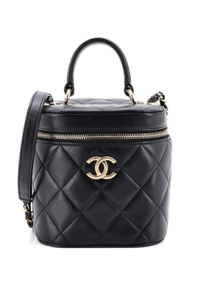 CHANEL Pre-Owned Trendy CC Top Handle Vanity Case Quilted Lambskin Small shoulder bag - Black