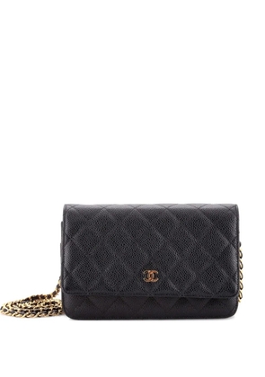 CHANEL Pre-Owned Wallet on Chain Quilted Caviar crossbody bag - Black