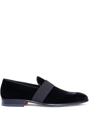 Santoni Isomer velvet loafers - Black