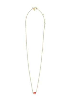 Design letters heart-pendant necklace - Gold