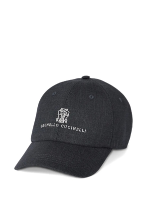 Brunello Cucinelli embroidered-logo baseball cap - Grey