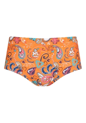 Amir Slama paisley-print swim trunks - Orange