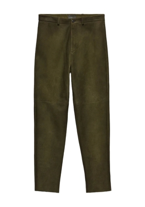 Prada waxed suede trousers - Green