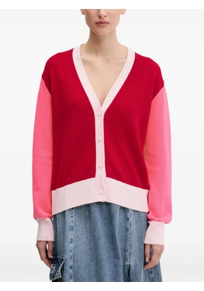 FROM FUTURE colourblock cardigan - Red