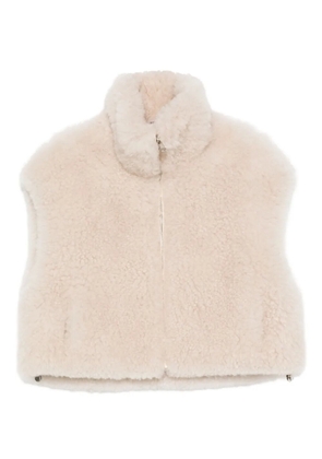 Liska high-neck gilet - Neutrals