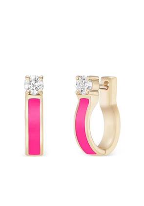 Melissa Kaye 18k rose gold Honey diamond hoop earrings