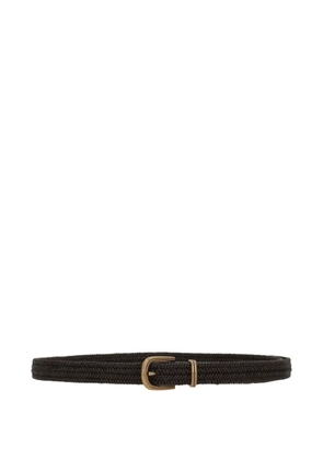 Brunello Cucinelli braided leather belt - Brown