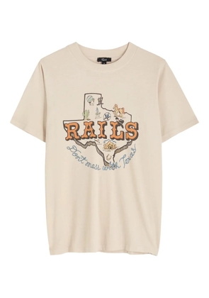 Rails graphic boyfriend T-shirt - Neutrals