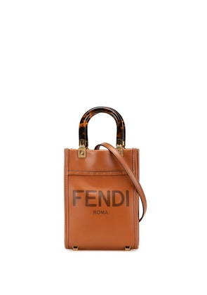 Fendi Pre-Owned 2010-2024 Mini Leather Sunshine Shopper Tote satchel - Brown