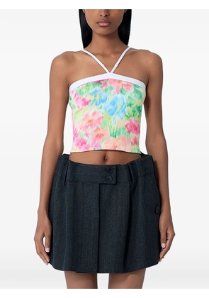 Prada cropped floral top - Green