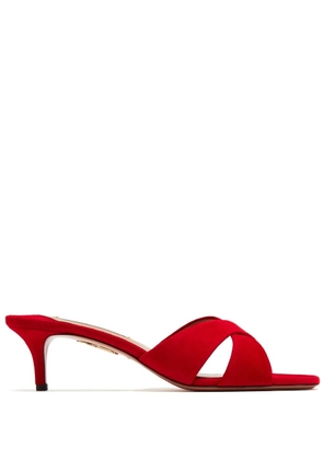 Aquazzura Divine 50mm leather mules - Red