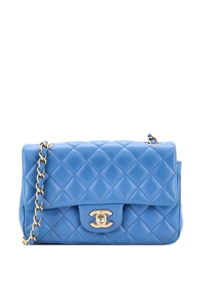 CHANEL Pre-Owned Classic Single Flap Bag Quilted Lambskin Mini crossbody bag - Blue