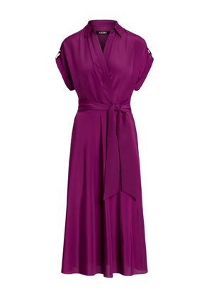 Lauren Ralph Lauren belted midi dress - Purple