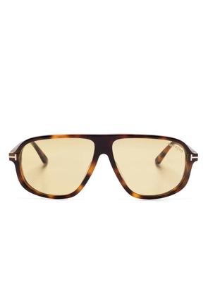 TOM FORD Eyewear pilot-frame sunglasses - Brown