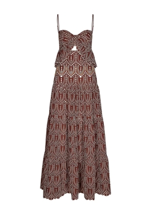 Johanna Ortiz Entre Flechas embroidered-details maxi dress