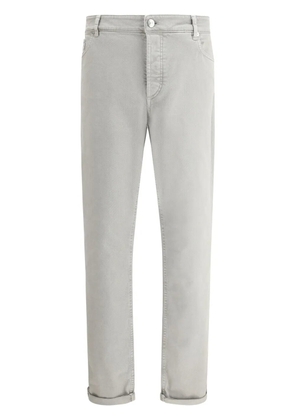 Brunello Cucinelli appliqué straight-leg trousers - Green