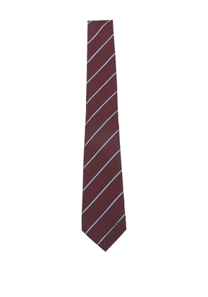 Gucci striped emblem tie - Red