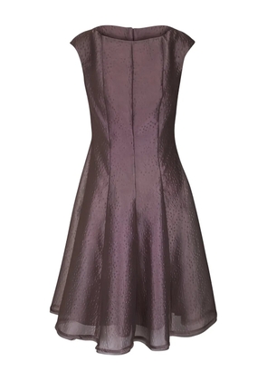 Talbot Runhof boat-neck mini dress - Purple