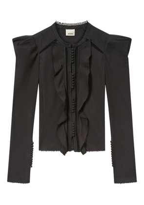 ISABEL MARANT Calina ruffled buttoned shirt - Black