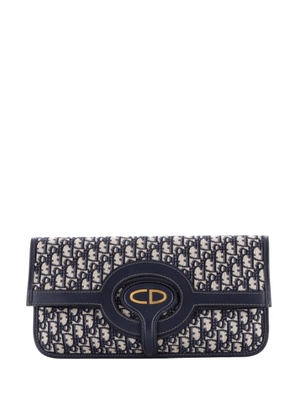 Christian Dior Pre-Owned Fold Over Oblique Canvas clutch bag - Blue