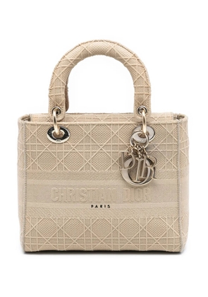 Christian Dior Pre-Owned 2020 Medium Canvas Cannage Lady D Lite satchel - Brown
