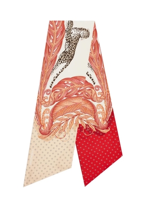 Ferragamo Madras-print silk bandeau - Red
