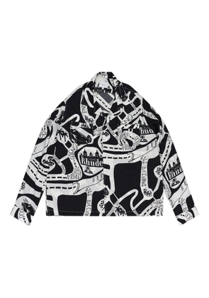 RHUDE Strada silk button-down shirt - Black