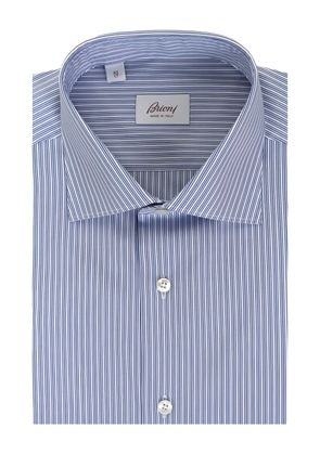 Brioni striped buttoned shirt - Blue